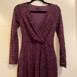 Abercrombie & Fitch Burgundy Lace overlay Dress
